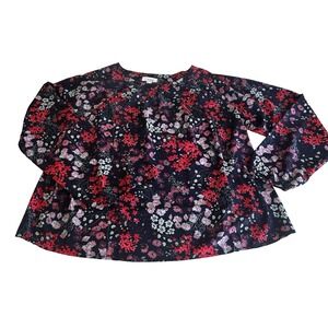 Set of 2 D&Co floral matching pullover tops Grandmacore everyday/workwear size L